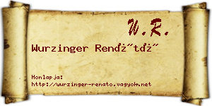 Wurzinger Renátó névjegykártya