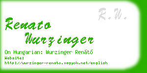 renato wurzinger business card