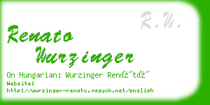 renato wurzinger business card